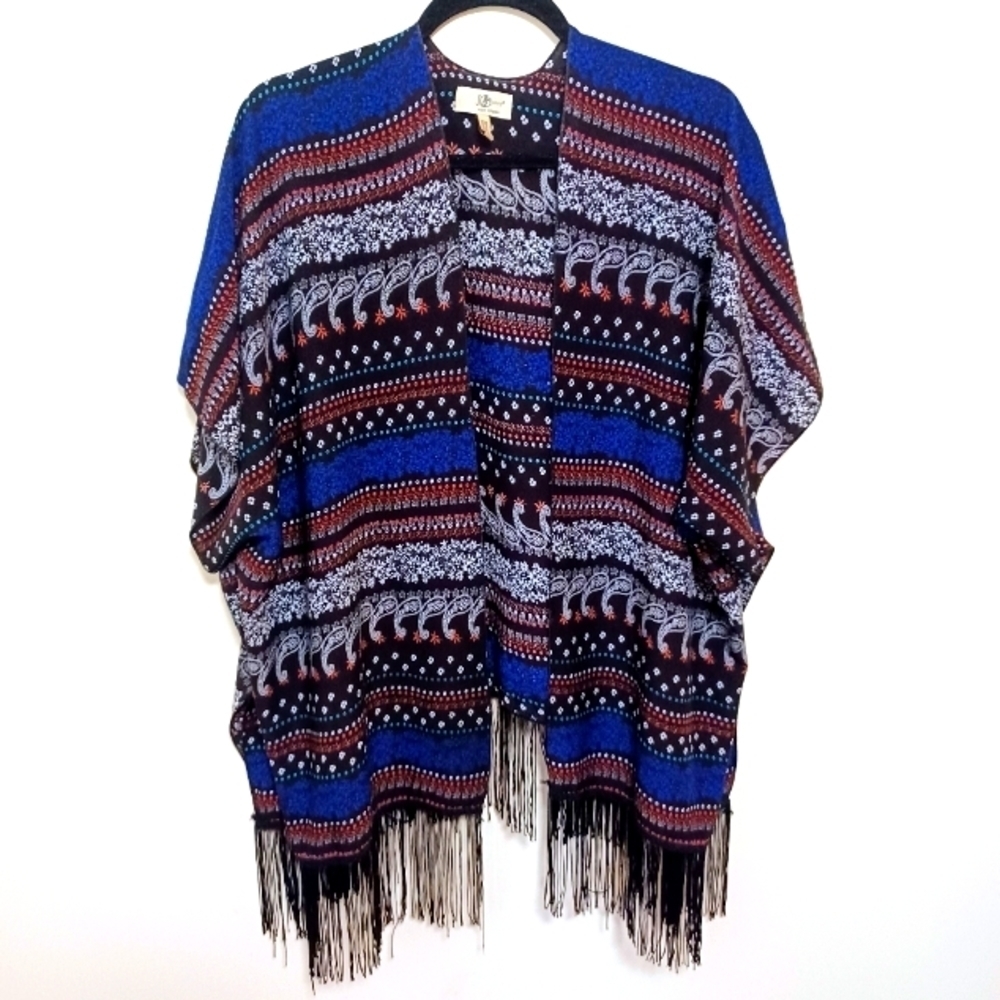JC Just Classic Sunny Printed Boho Kimono Wrap  Sz one size/ free size
